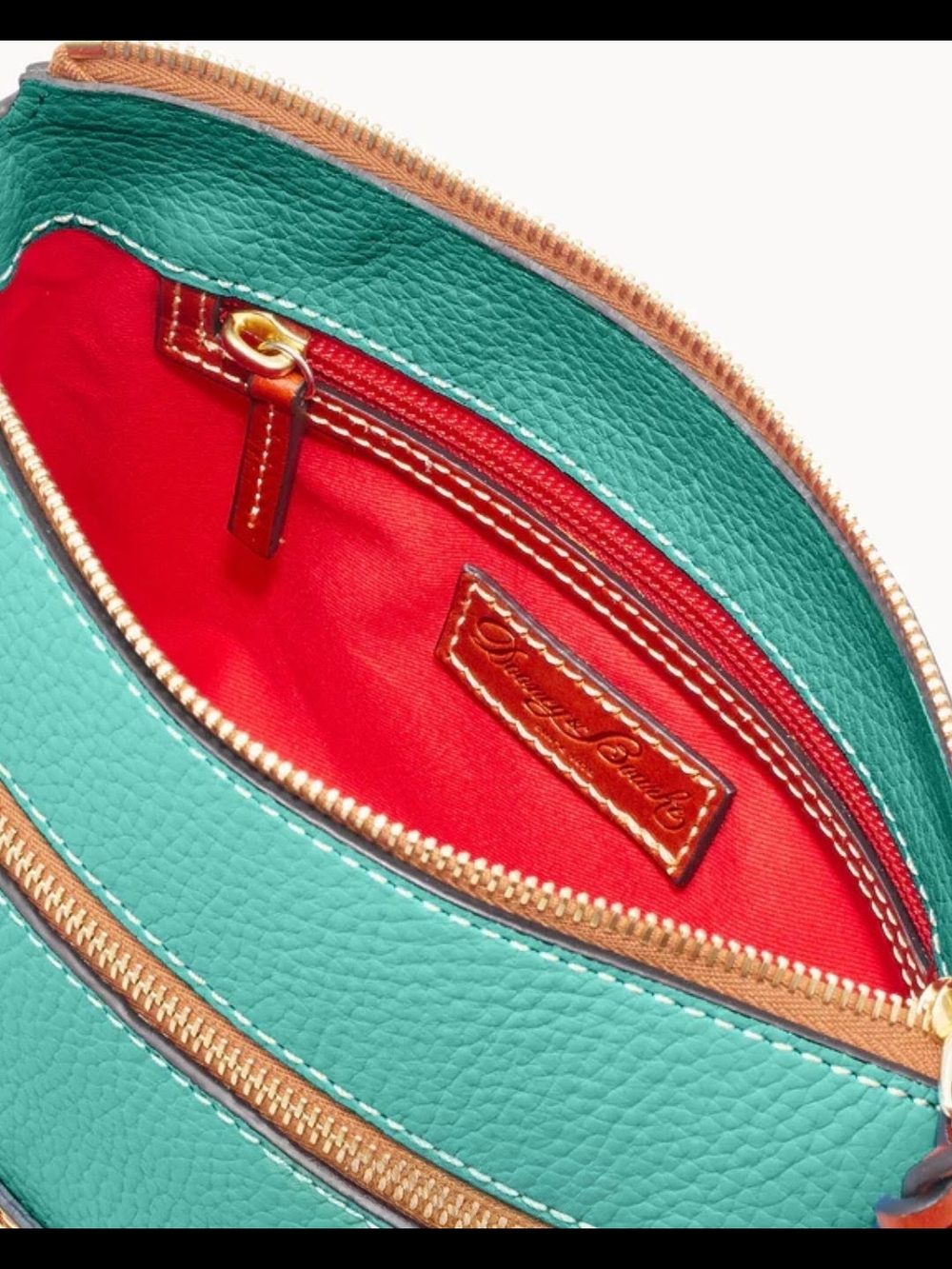NWT! Dooney & Bourke Spearmint Pebbled Leather Crossbody - Picture 4 of 10